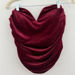 Express Red Velvet Top